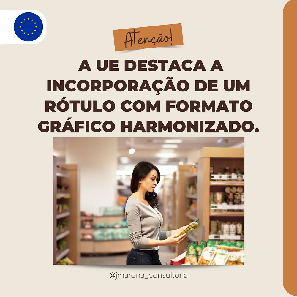 A UE destaca a incorporação de um rótulo com formato gráfico harmonizado