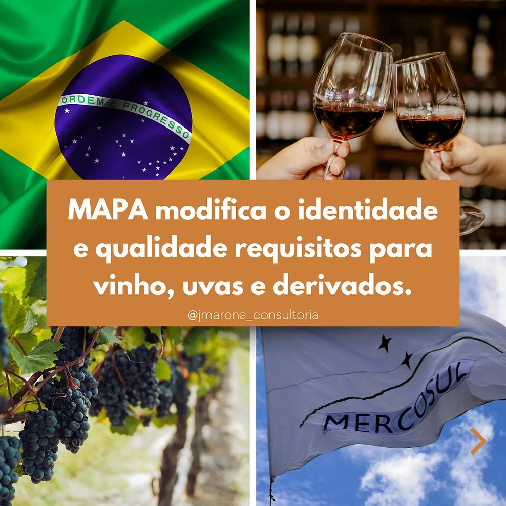 MAPA modifica o identidade e qualidade requisitos para vinho, uvas e derivados