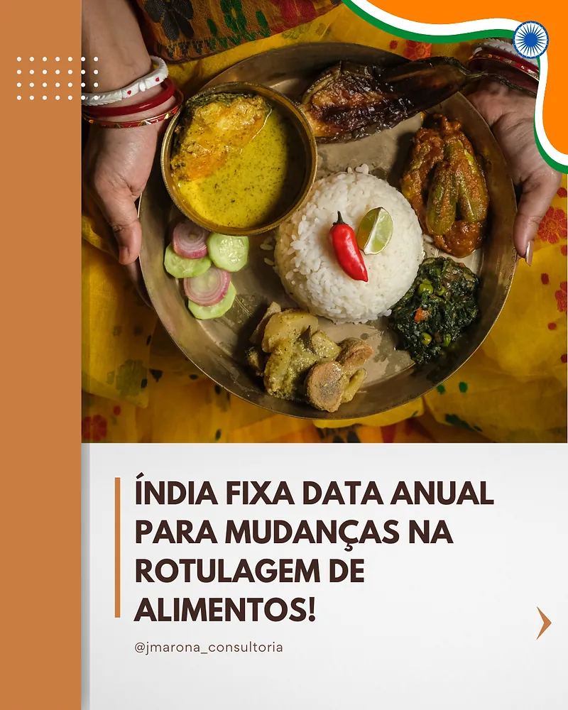 Índia Fixa Data Anual para Mudanças na Rotulagem de Alimentos!