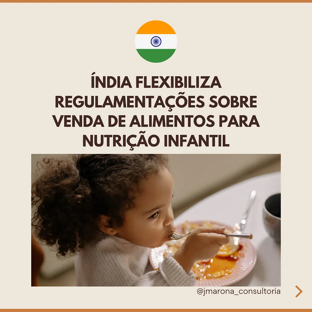 Índia flexibiliza regulamentações sobre venda de alimentos para nutrição infantil