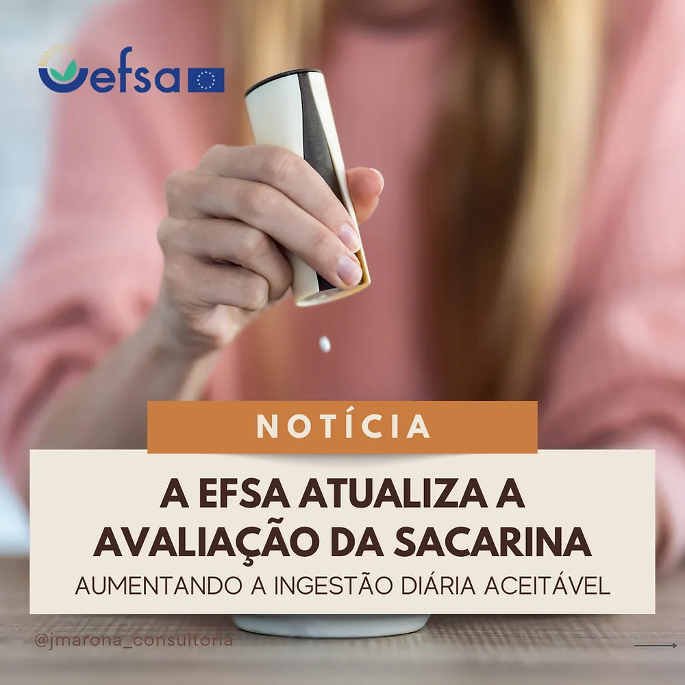 A EFSA atualiza a avaliação da sacarina, aumentando a ingestão diária aceitável
