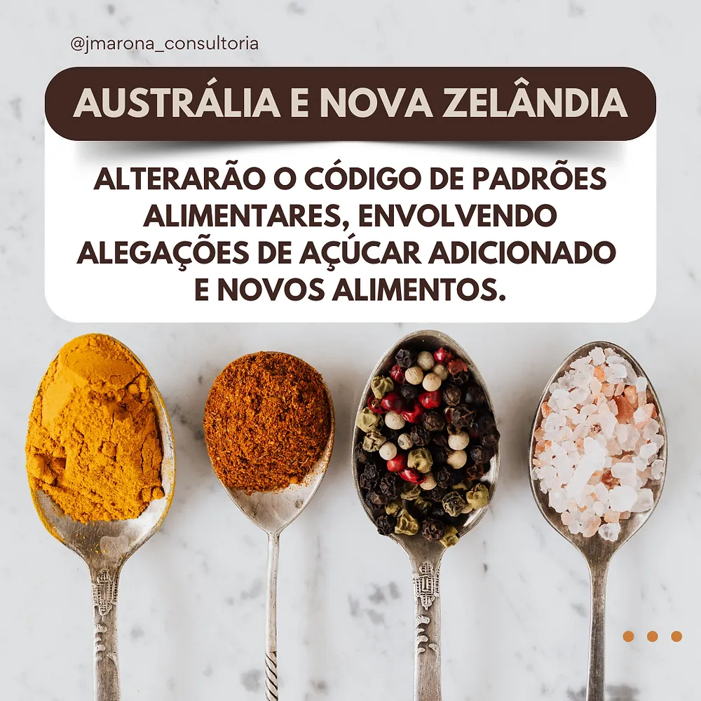 Austrália e Nova Zelândia alterarão o Código de Padrões Alimentares, envolvendo alegações de açúcar adicionado