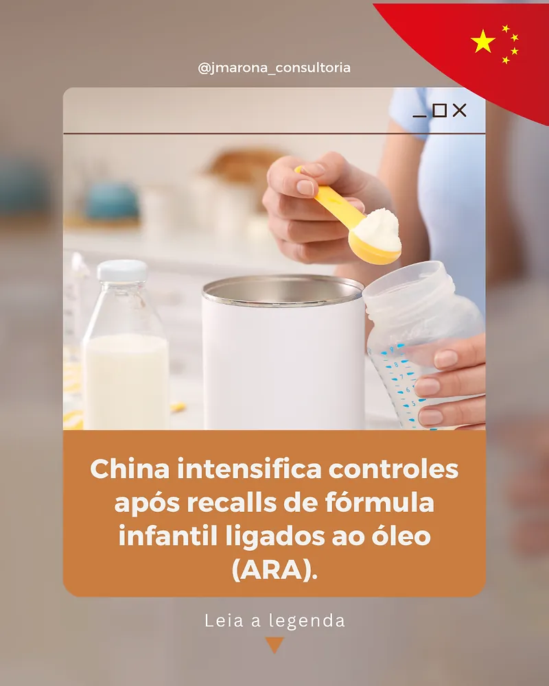 China intensifica controles após recalls de fórmula infantil ligados ao óleo (ARA)