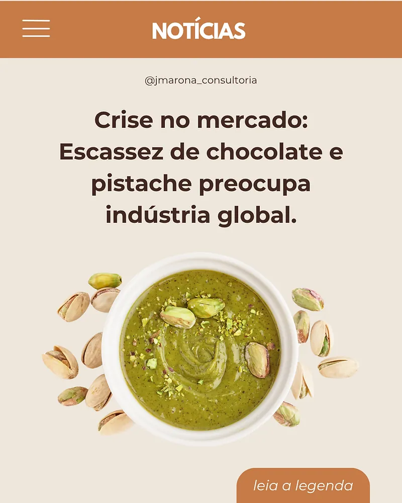 Crise no mercado: escassez de chocolate e pistache preocupa indústria global