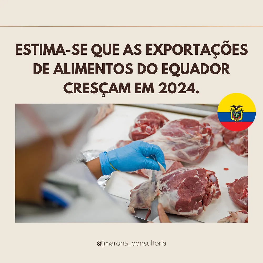 Estima-se que as exportações de alimentos do Equador cresçam em 2024
