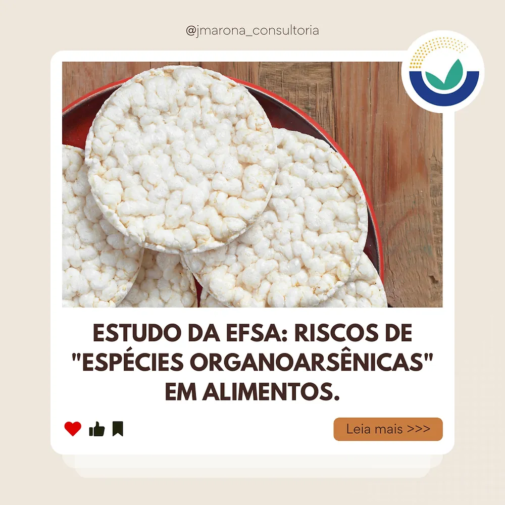 Estudo da EFSA: Riscos de "espécies organoarsênicas" em alimentos