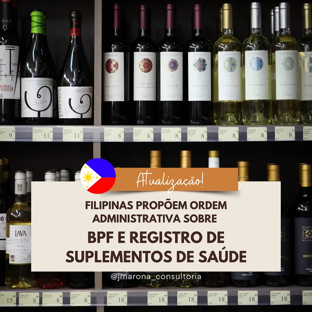 Filipinas propõem ordem administrativa sobre BPF e registro de suplementos de saúde