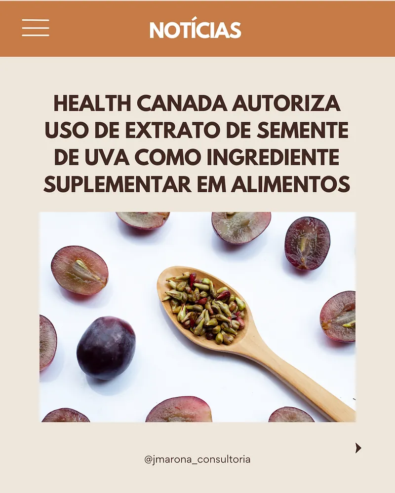 Health Canada Autoriza Uso de Extrato de Semente de Uva como Ingrediente Suplementar em Alimentos