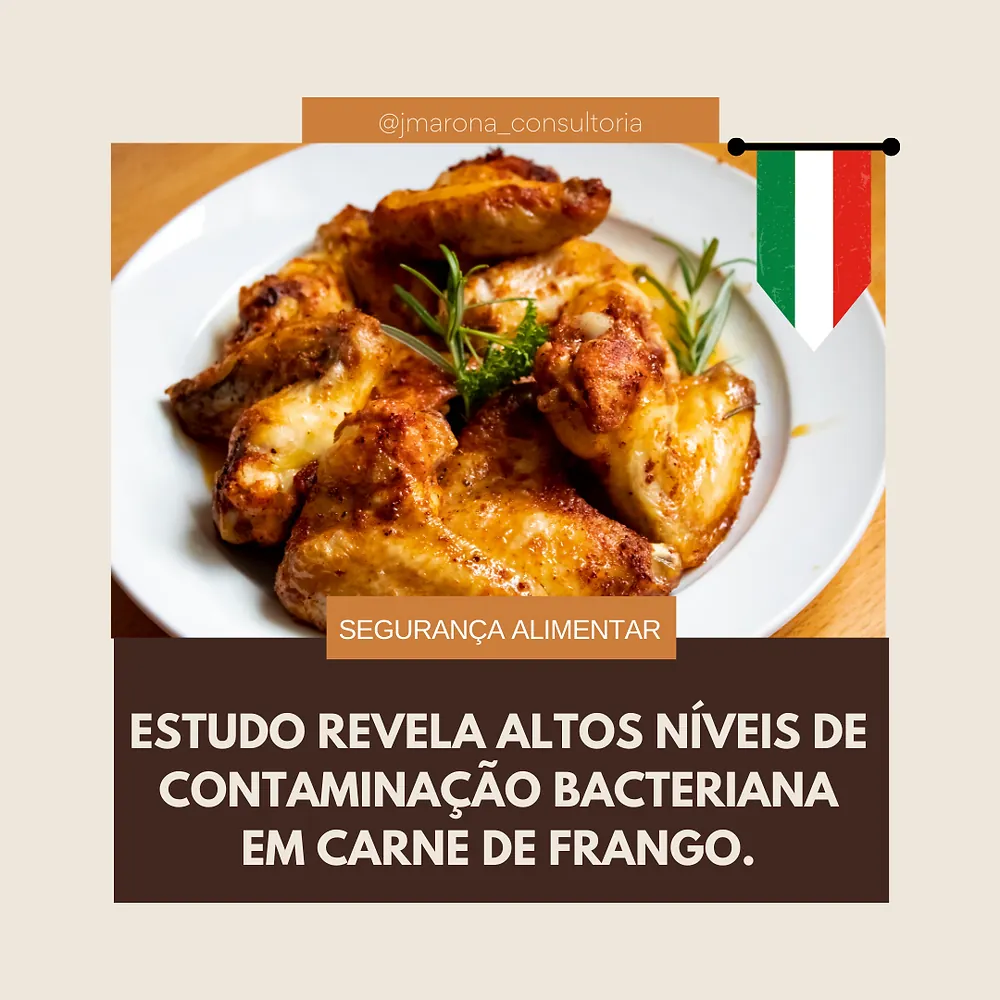 Itália: Estudo Revela Altos Níveis de Contaminação Bacteriana em Carne de Frango