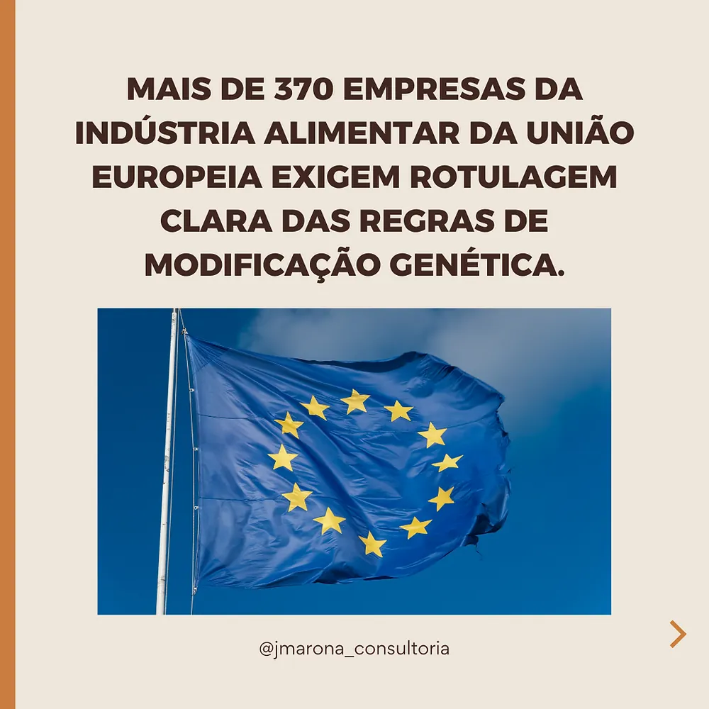 Mais de 370 empresas da indústria alimentar da UE exigem rotulagem clara das regras de modificação genética