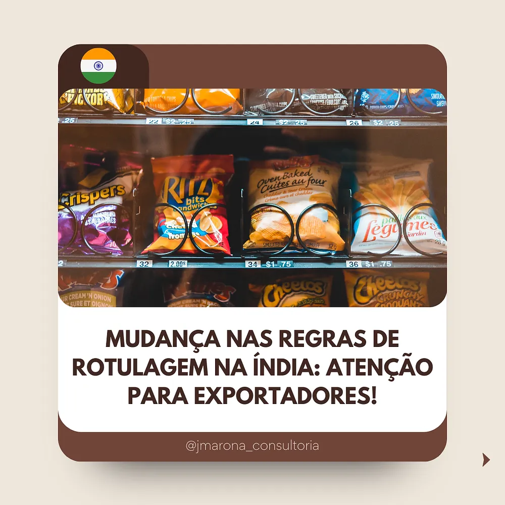 Mudança nas Regras de Rotulagem na Índia