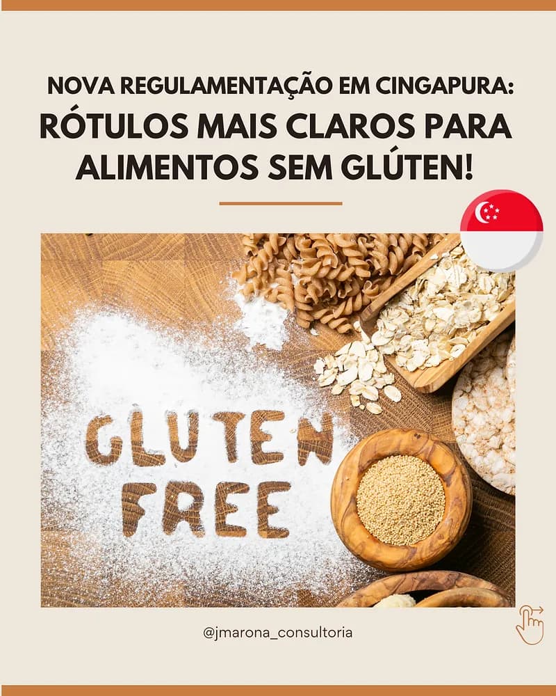 Nova Regulamentação em Cingapura: Rótulos Mais Claros para Alimentos Sem Glúten!