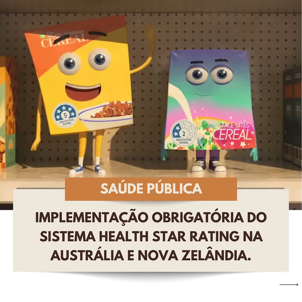 Possível Implementação Obrigatória do Sistema Health Star Rating na Austrália e Nova Zelândia.