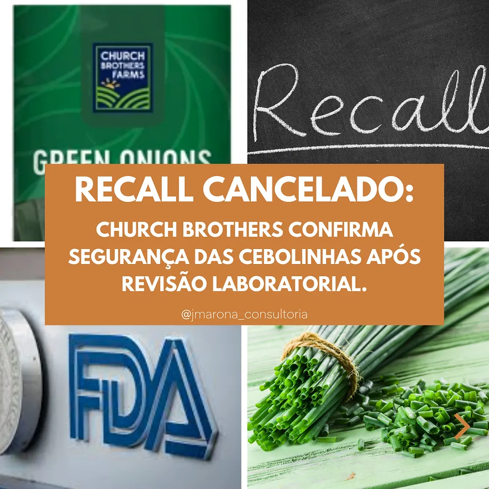 Recall Cancelado: Church Brothers Confirma Segurança das Cebolinhas Após Revisão Laboratorial