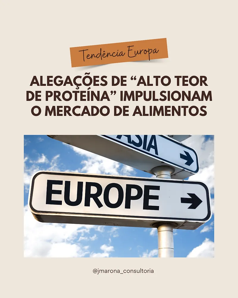 Tendência na Europa: Alegações de alto teor de proteína impulsionam o mercado de alimentos
