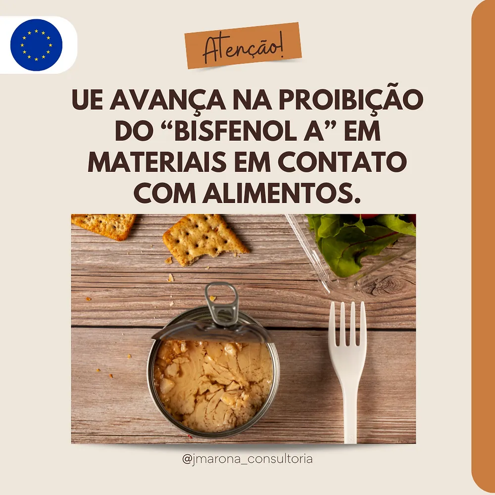 UE avança na proibição do Bisfenol A em materiais em contato com alimentos